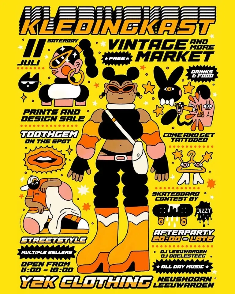 Kledingkast Vintage Market