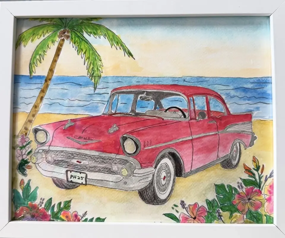 Father’s Day 57 Chevy Watercolor Workshop