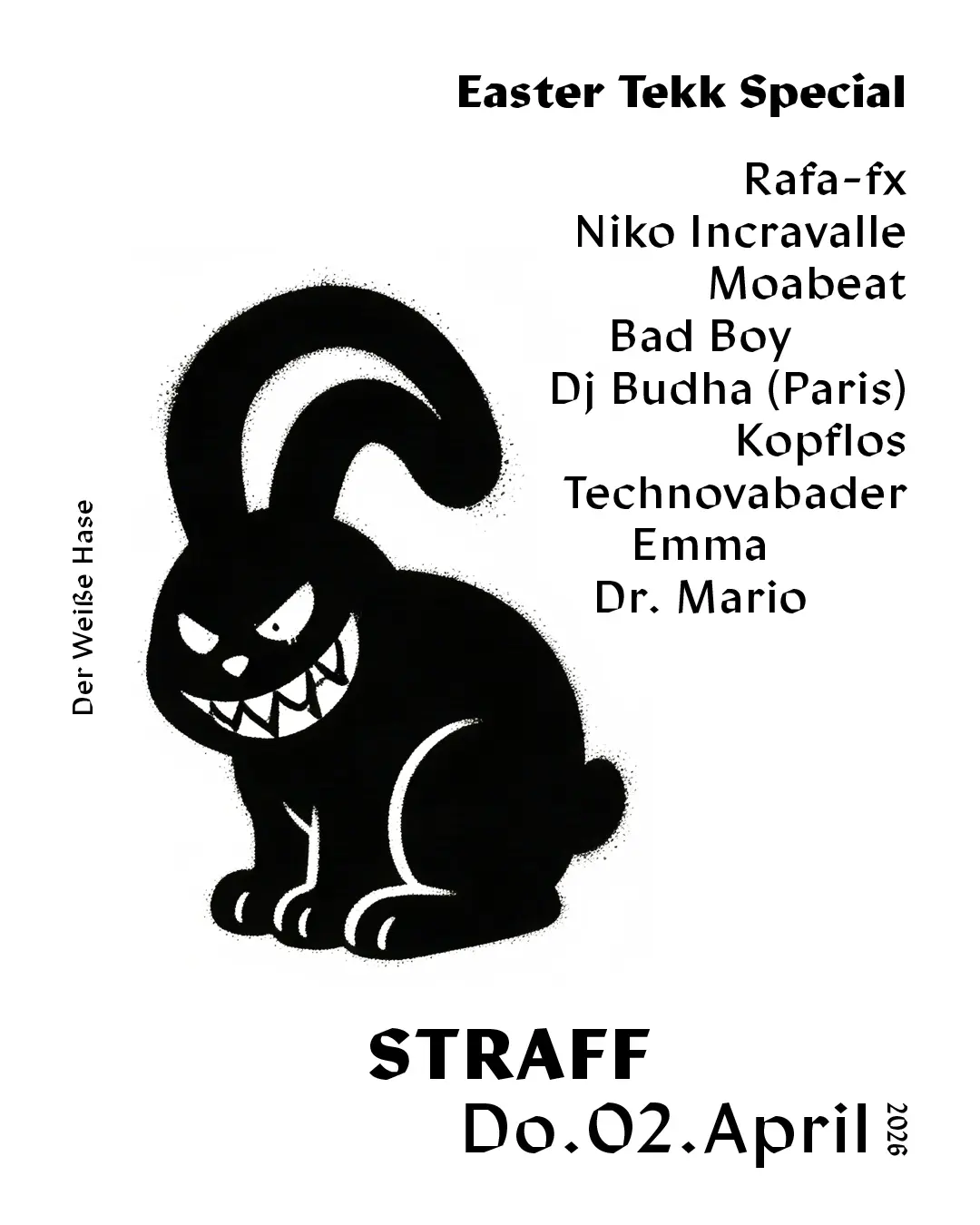 STRAFF – Easter TeKK Special / 5€ before 1 AM
