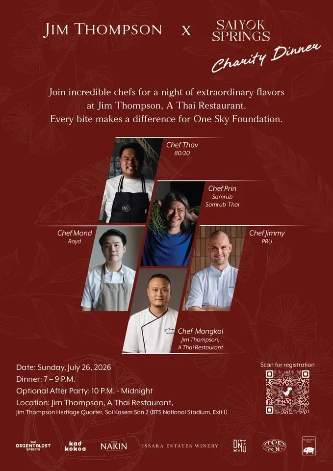 Jim Thompson X Sai Yok Springs charity dinner