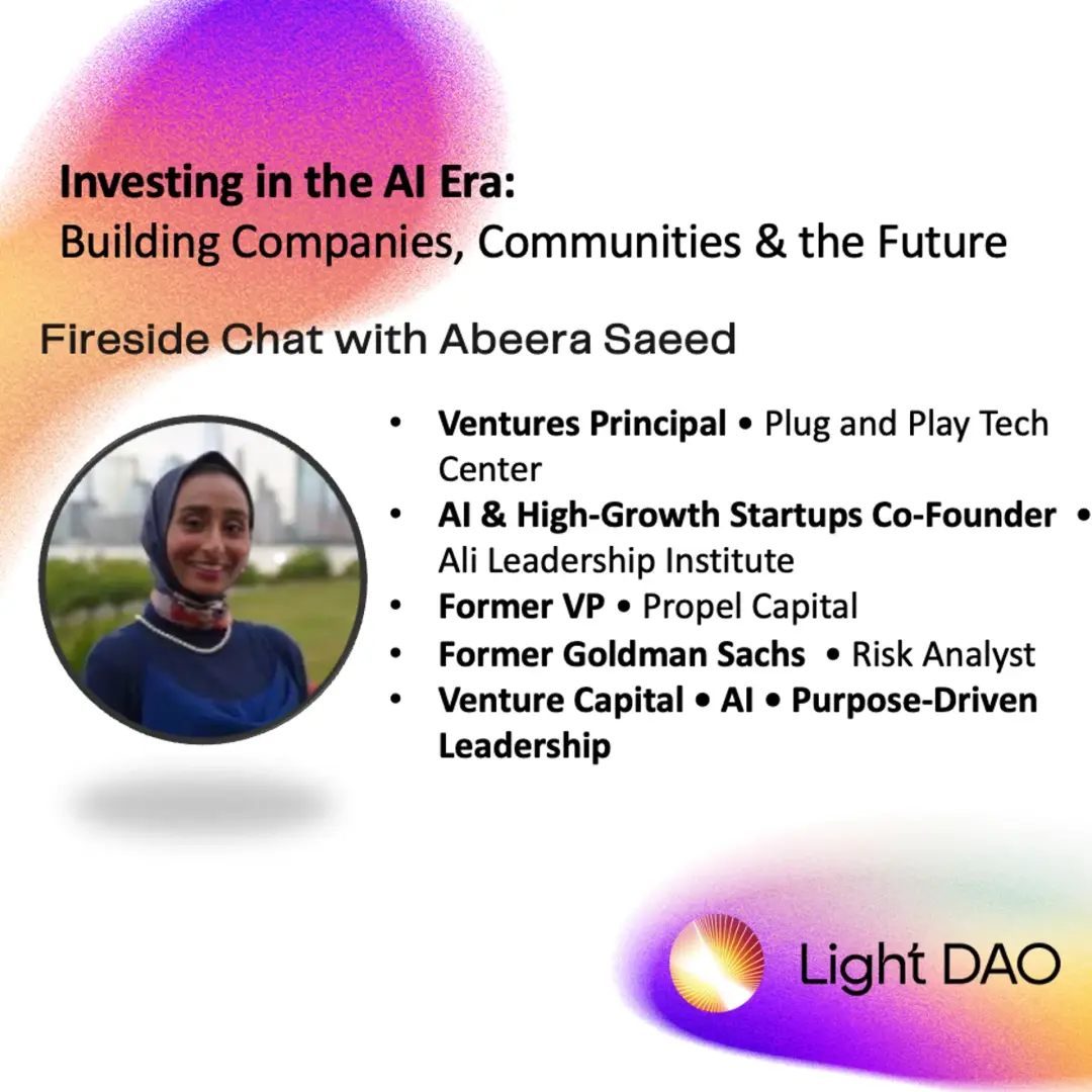 Investing in the AI Era: Building Companies, Communities & the Future - Light Dao Salon (NYC)