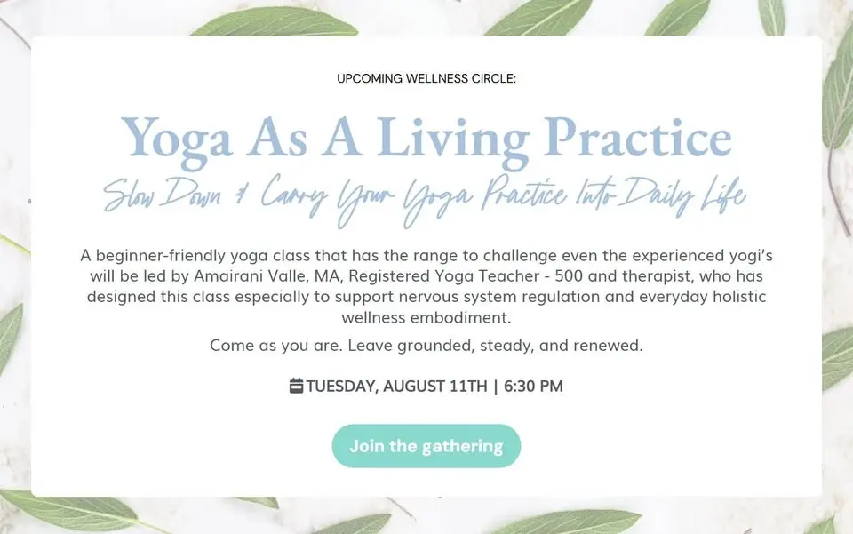 Yoga as a Living Practice
