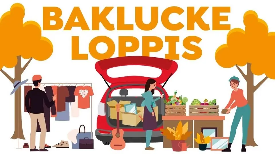 Bakluckeloppis på gårdstunet 
