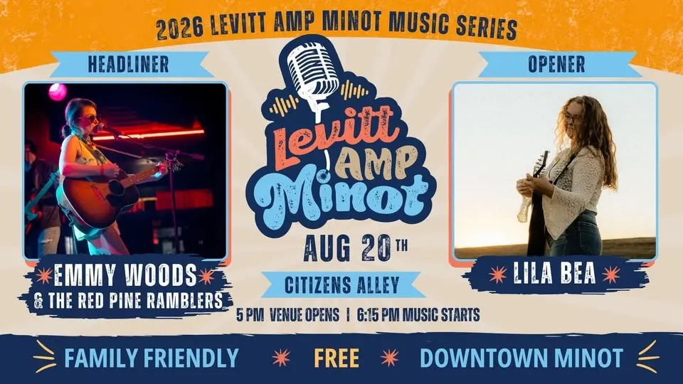 Emmy Woods & The Red Pine Ramblers & Lila Bea at Levitt AMP Minot Music Series