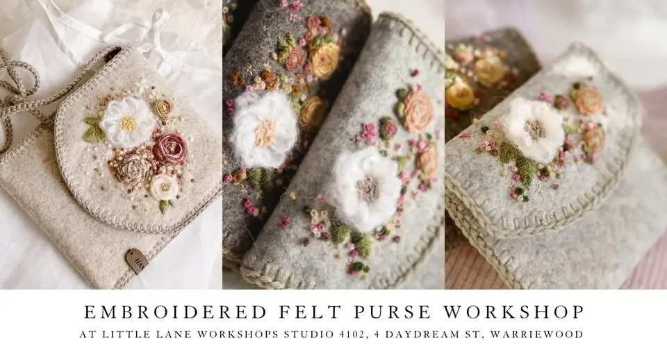 Embroidered Felt Purse Workshop