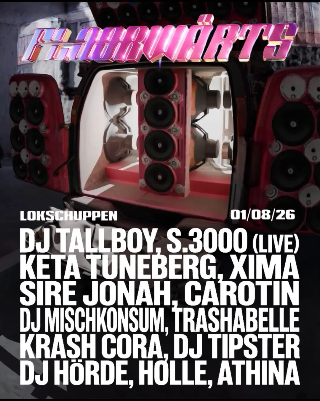 FLOORWÄRTS w/ DJ Tallboy, S.3000 (LIVE), DJ Mischkonsum and many more // OPEN AIR & INDOOR
