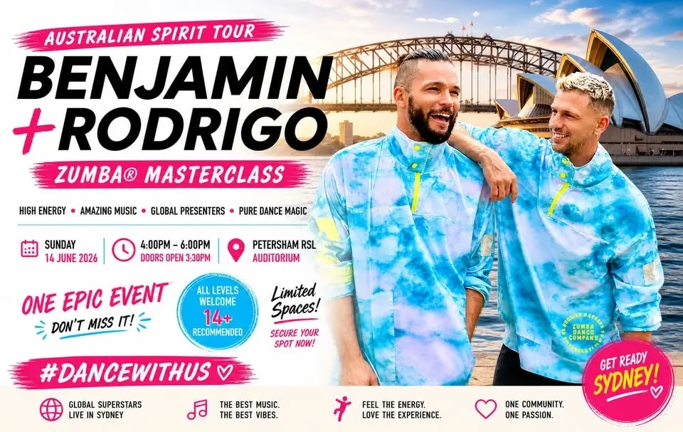 ZJ Duo Benjamin + Rodrigo – Sydney Zumba® Masterclass 💃🔥