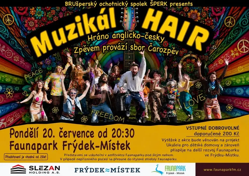 MUZIKÁL HAIR - POD HVĚZDAMI VE FAUNAPARKU