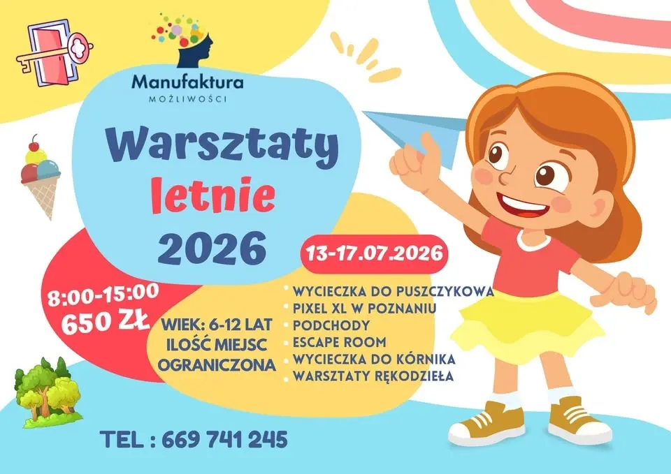 Warsztaty letnie w Mosinie 13-17.07.2026