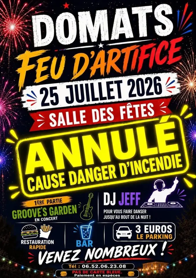 FEU D'ARTIFICE DE DOMATS