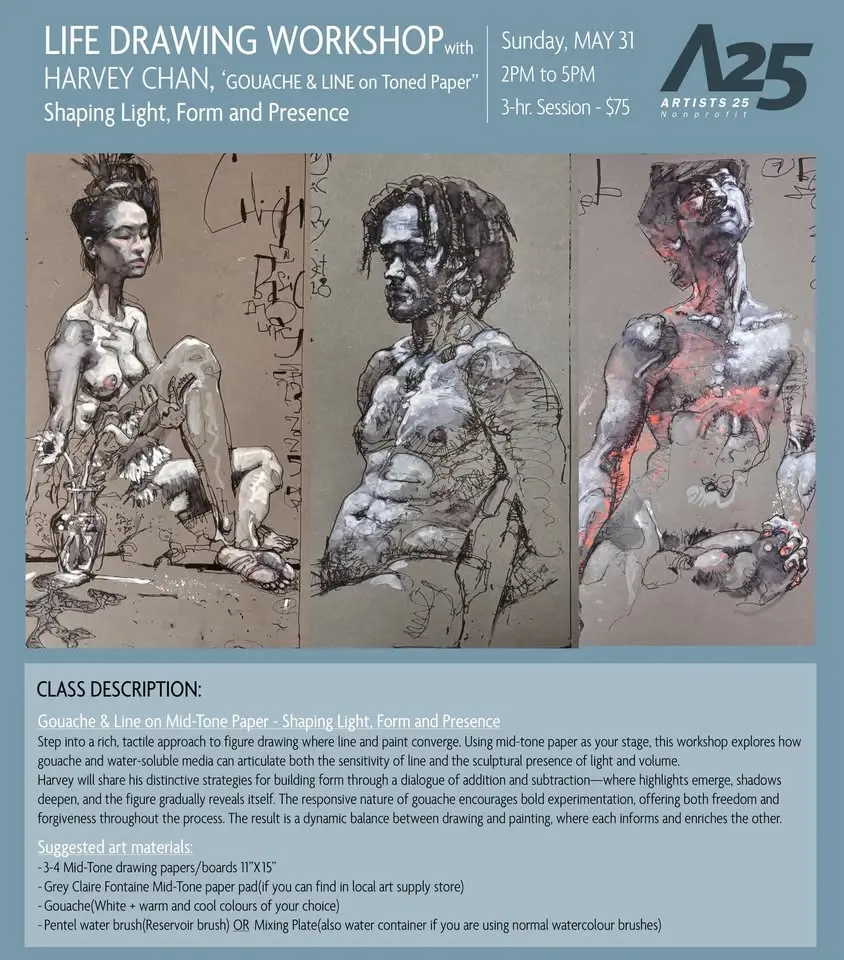 Artists25 - Watercolour & Gouache Workshops by HARVEY CHAN