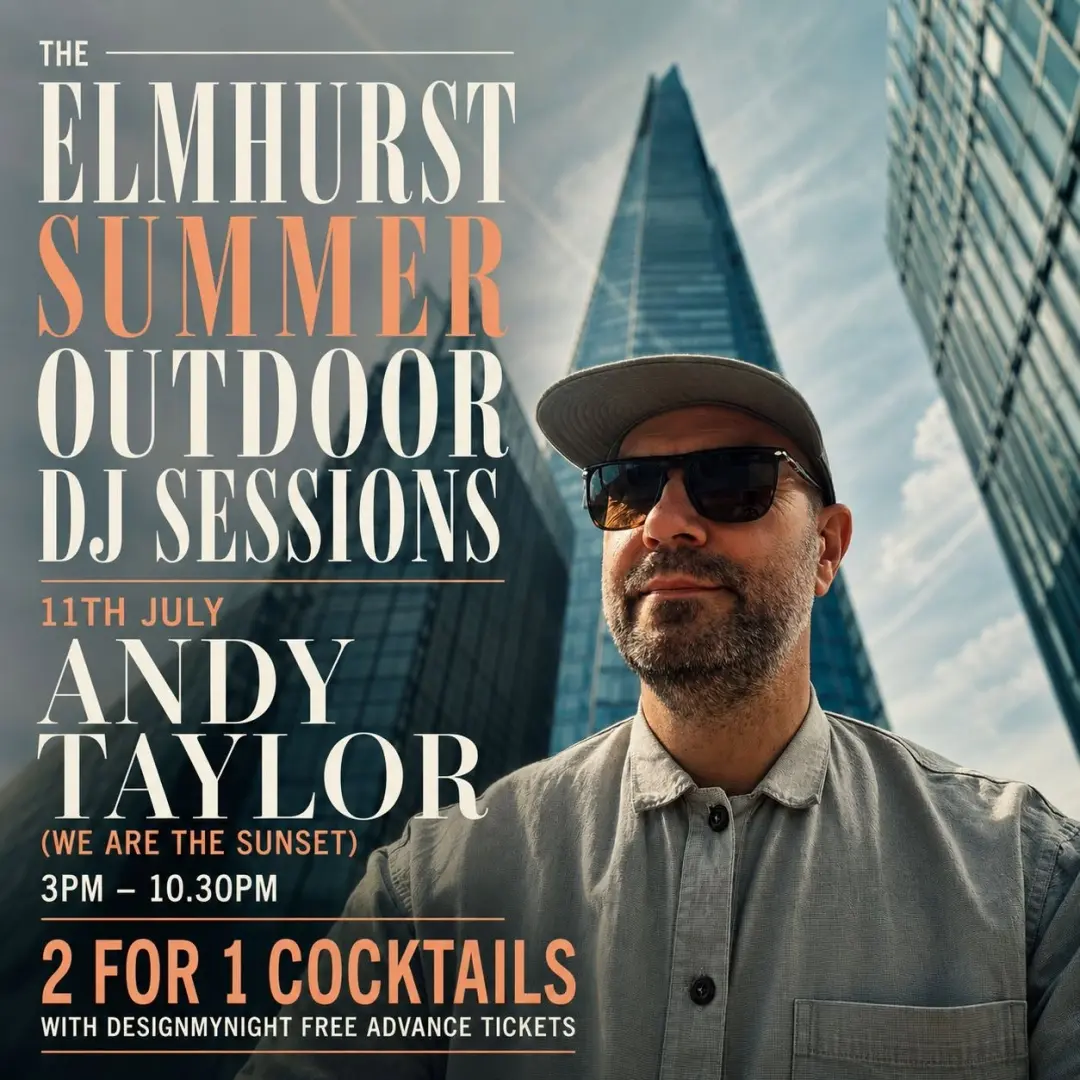 Elmhurst Garden Party with special guest Andy Taylor (We are the Sunset)