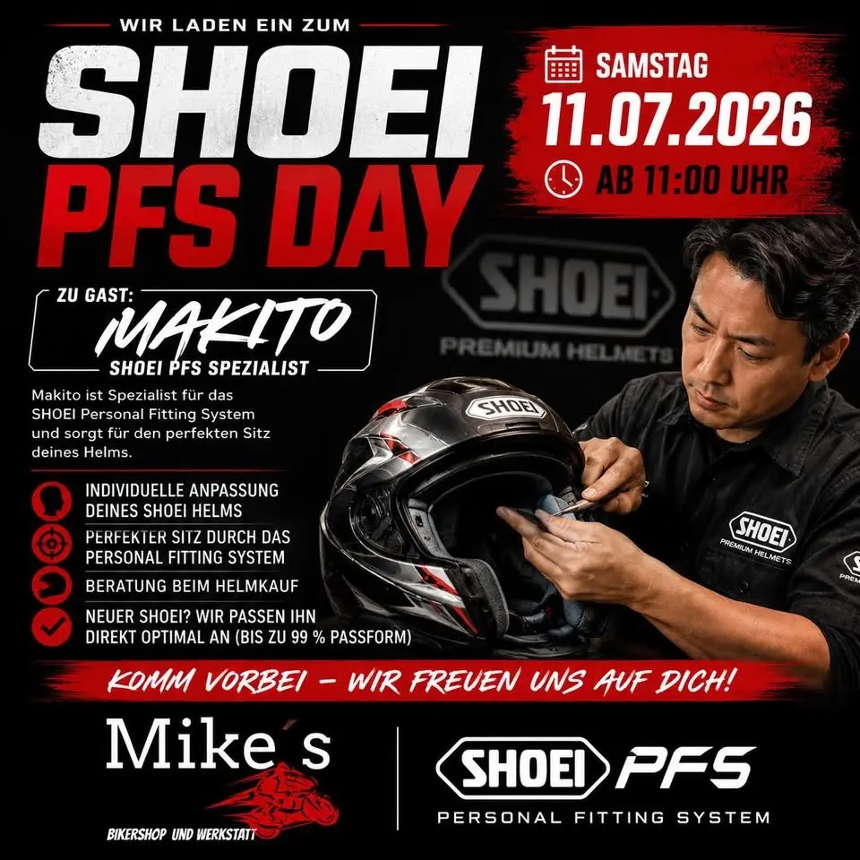 Shoei Personal Fitting Day mit Makito aus Japan