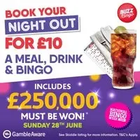 £10 Bingo Night Out 28/06 - Buzz Bingo Edinburgh Meadowbank