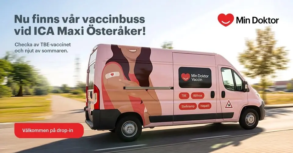 Vaccinbussen till ICA Maxi Österåker