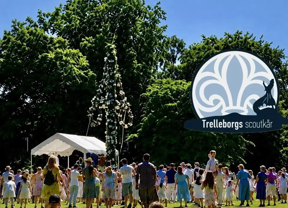 Midsommar i Östervångsparken med Trelleborgs Scoutkår