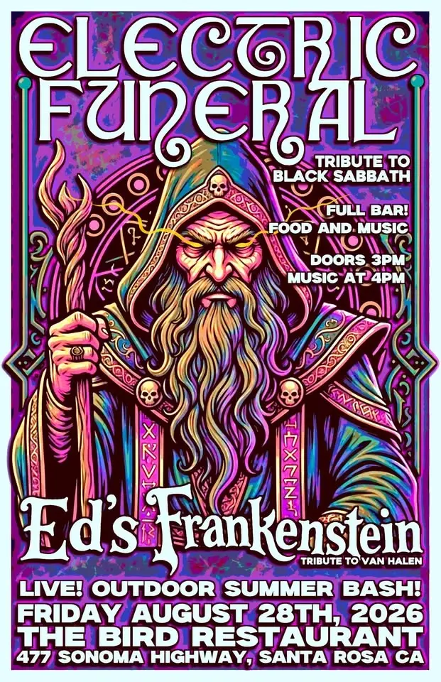 Electric Funeral & Ed's Frankenstein (Sabbath & Vanhalen tribute) Big Outdoor show all ages