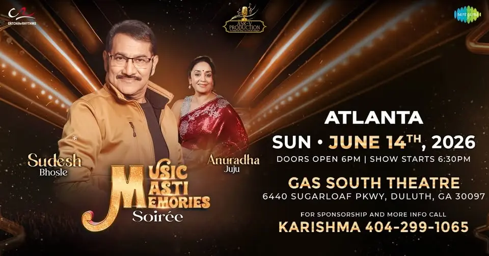 Music Masti Memories By Sudesh Bhosle and Anuradha Juju | Atlanta