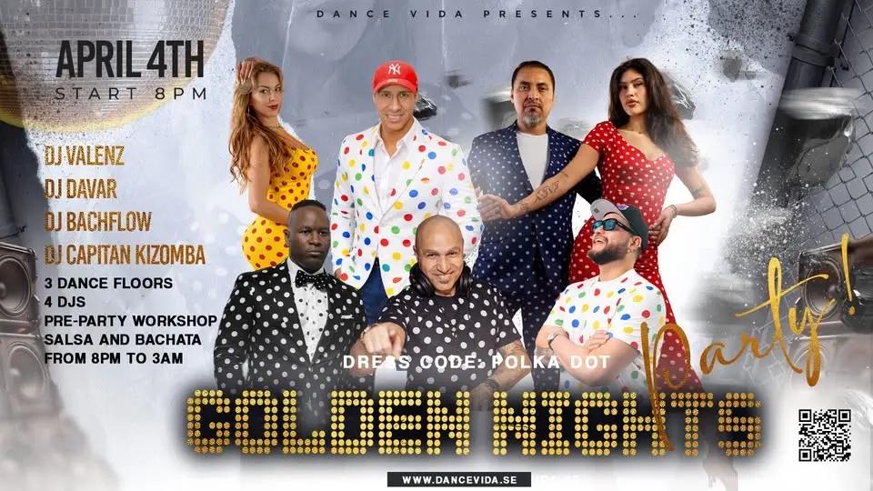 đ„ GOLDEN NIGHTS PARTY đ„ Salsa , Bachata Kizomba Party