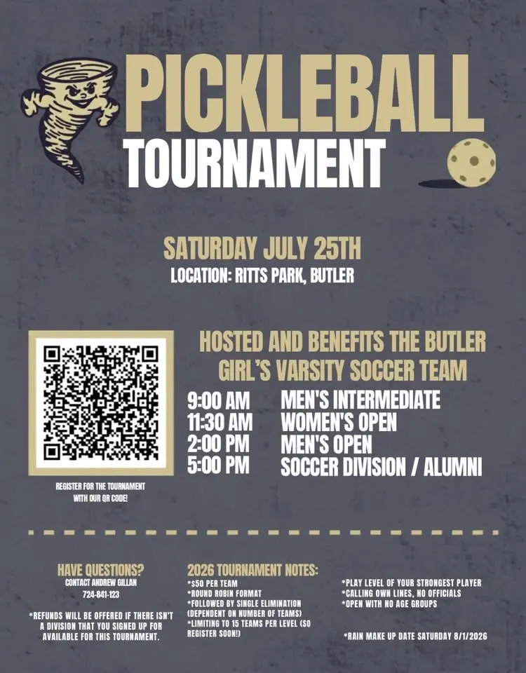 Butler Soccer Pickleball Tournament Fundraiser 