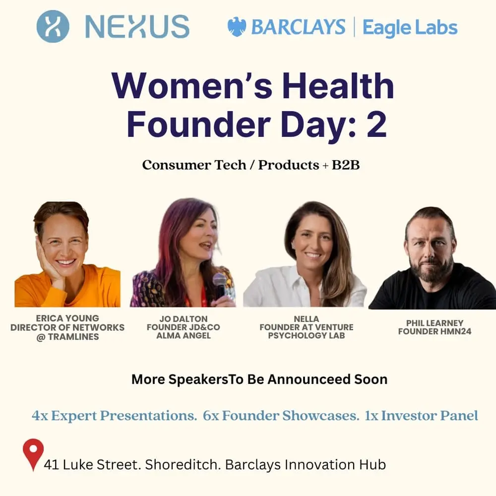 Women's Health Founders Day 2. The Nexus Collective Kick Off Day for Consumer - B2B - Products
