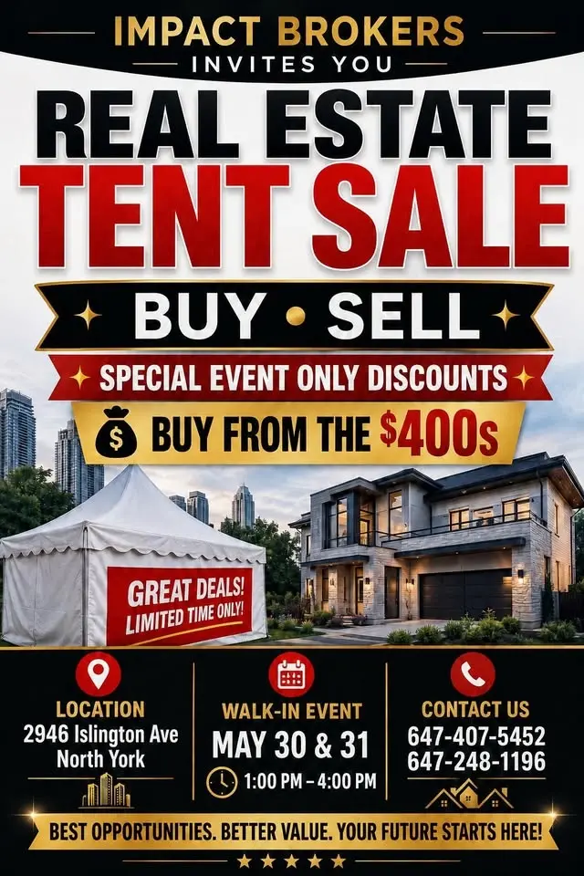 Real Estate Tent Sale- Buy From 400s