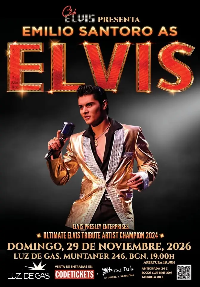 EMILIO SANTORO AS ELVIS IN BCN. THE ULTIMATE TRIBUTE EXPERIENCE