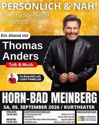 Persönlich & Nah - ein Abend mit Thomas Anders