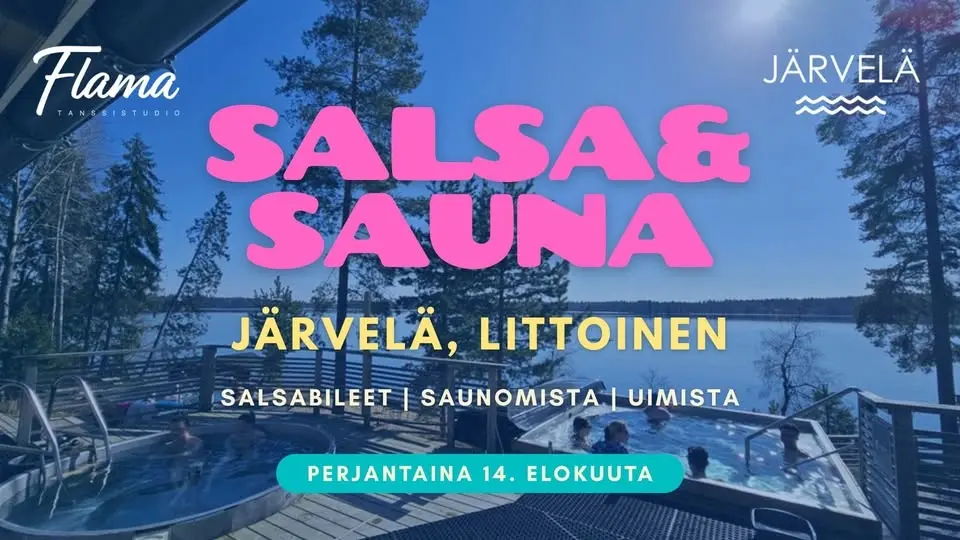 Salsa & Sauna Järvelässä pe 14.8.