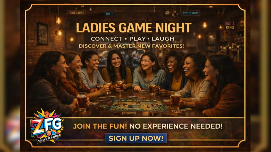 💃 Ladies Night & Social Board games: Meet, Drink & Play 🥂 (ZFG)