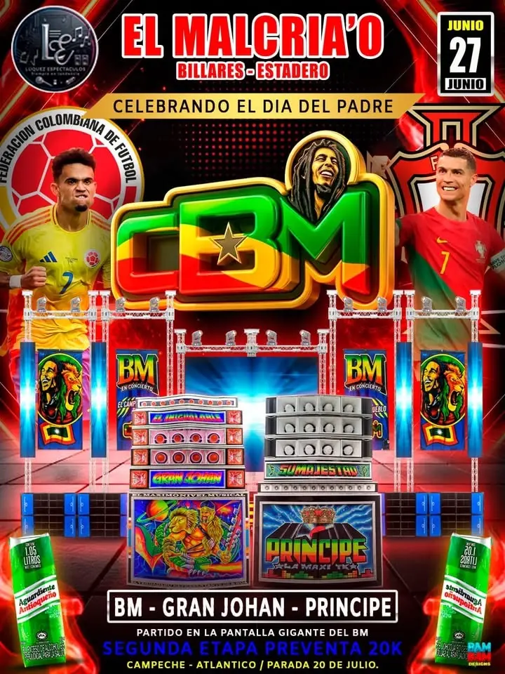 Homenaje a los padres partido de Colombia vs Portugal pantalla full gigante 