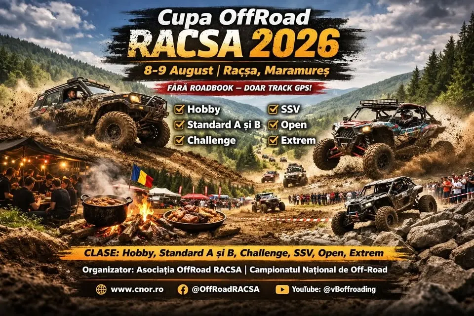 🚙 Cupa OffRoad RACSA 2026 – Racșa, 8–9 August