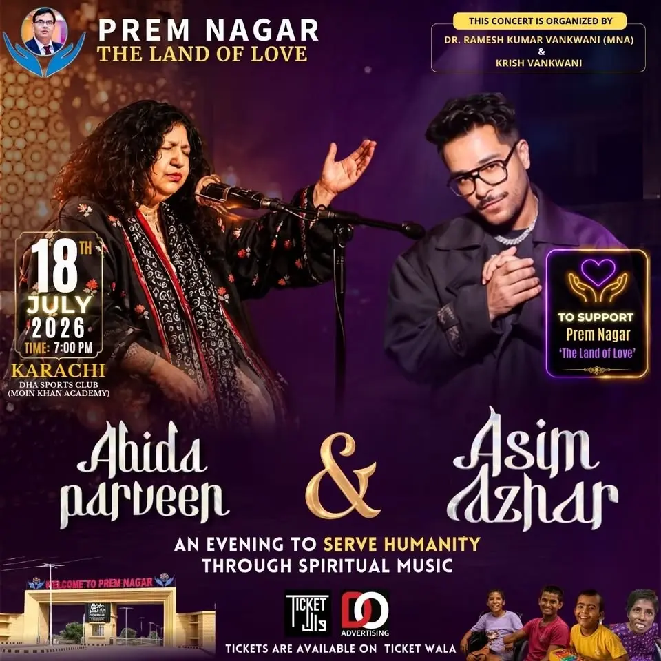 Abida Parveen & Asim Azhar Charity Concert by Prem Nagar