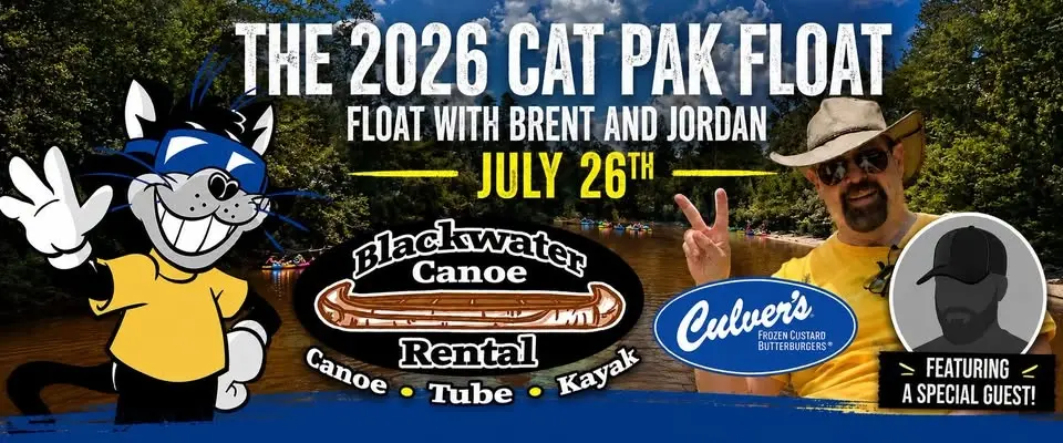 The 2026 Cat Pak Float on the Blackwater River