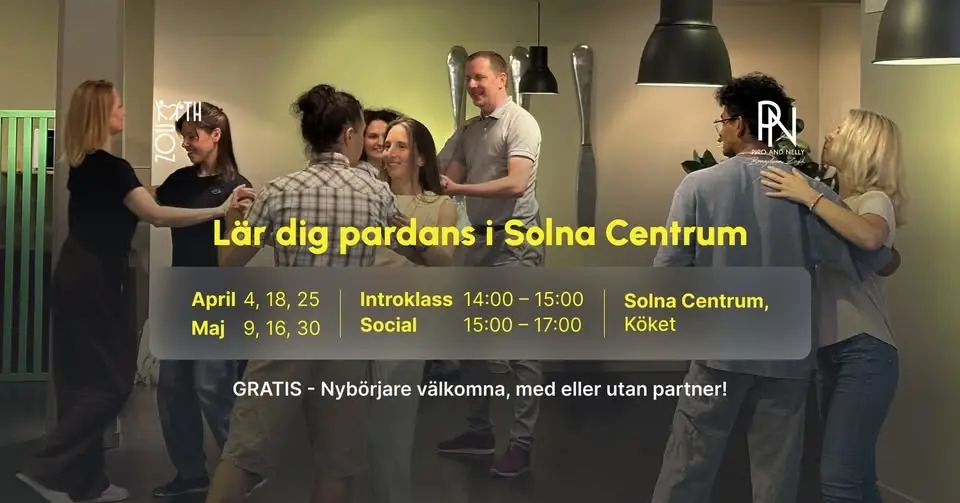 Lär dig pardans i Solna Centrum