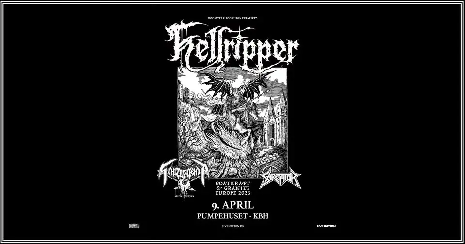Hellripper [Support: Sarcator + Schizophrenia] // Pumpehuset // 9. april 2026