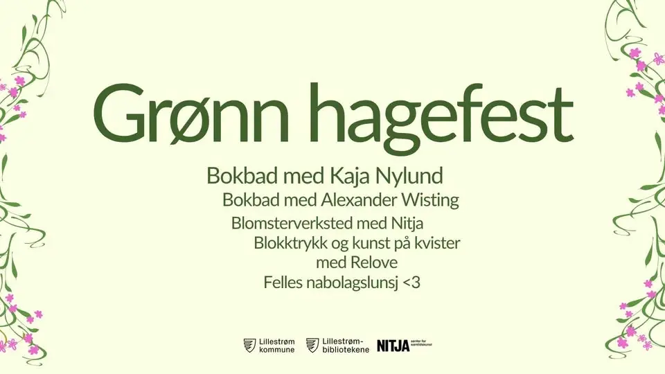  Grønn hagefest med bokbad og verksted