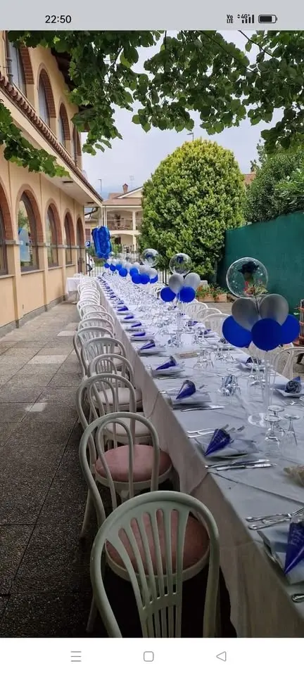 Serata dei single white party con tocco blue , ad Avigliana di Torino in giardino by Celestino !
