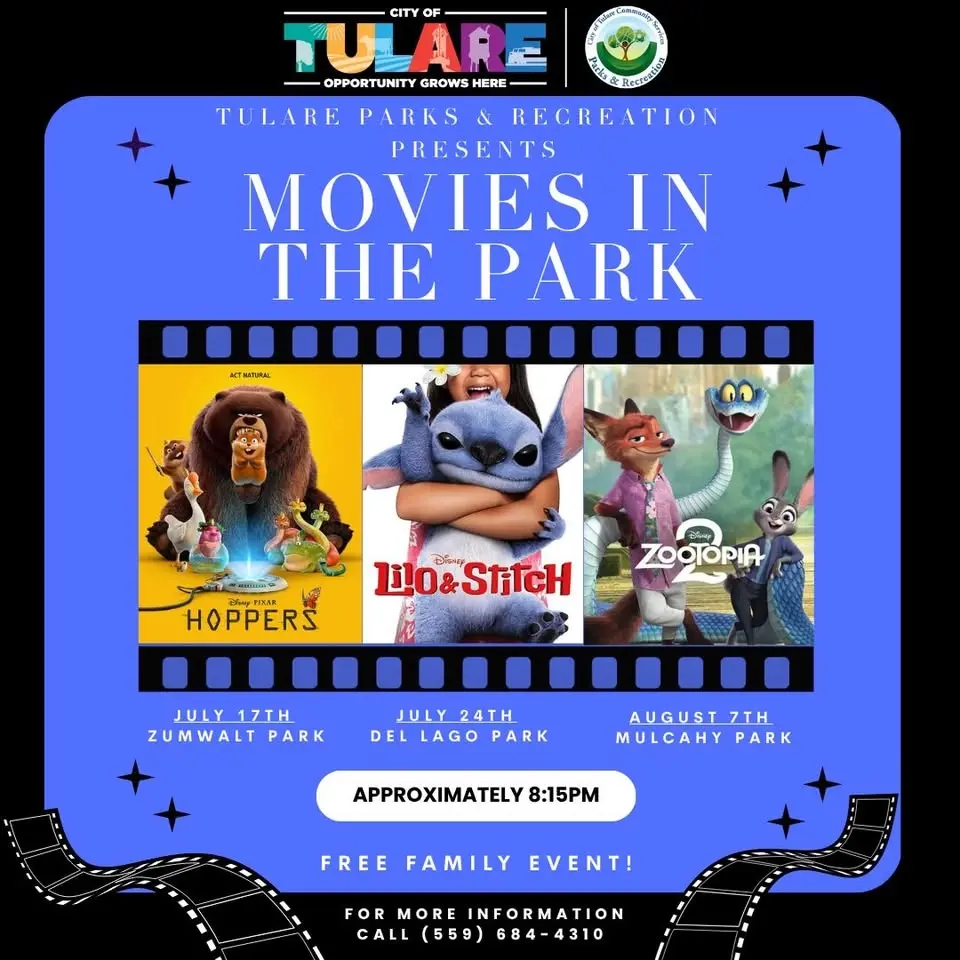 Tulare Movies in the Park - Lilo & Stitch (live action) July 24th