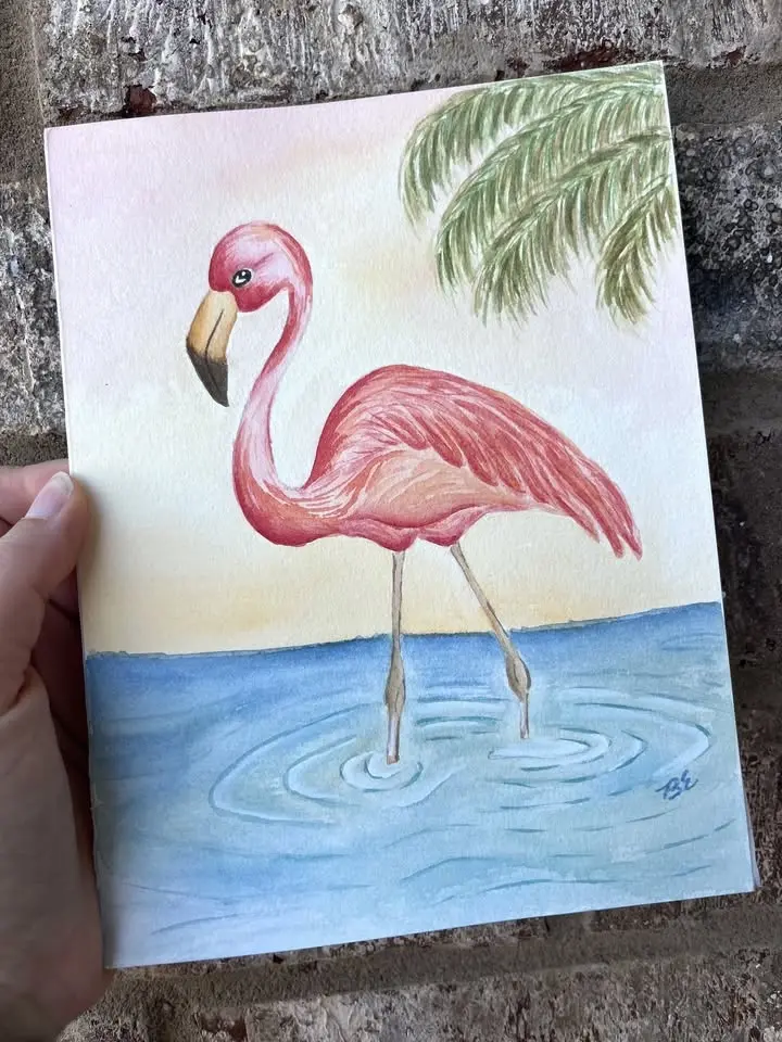 Watercolor Flamingo Workshop