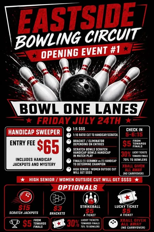 Eastside Bowling Circuit Event #1 Singles Handicap Sweeper