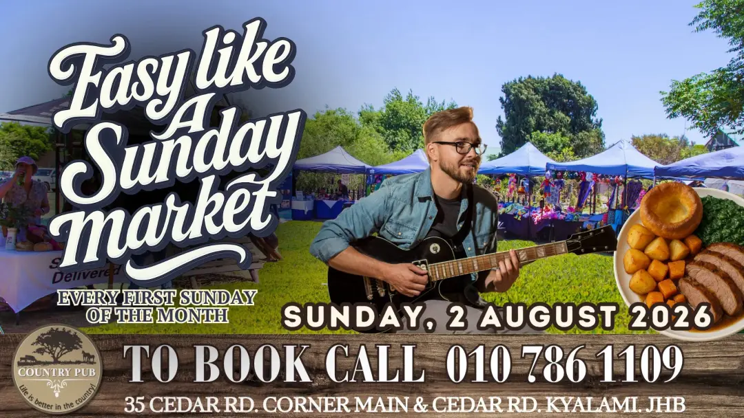 π SUNDAY MARKET AT COUNTRY PUB β 2 AUGUST 2026π