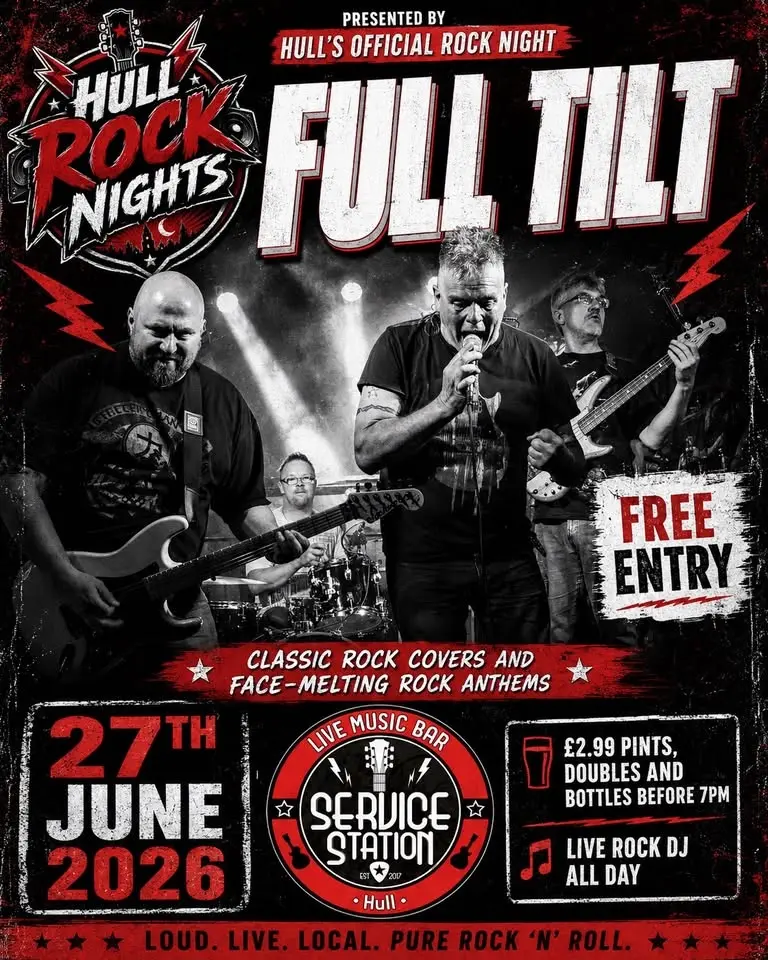 Full Tilt Live at Service Station | Hull Rock Nights | Free Entry