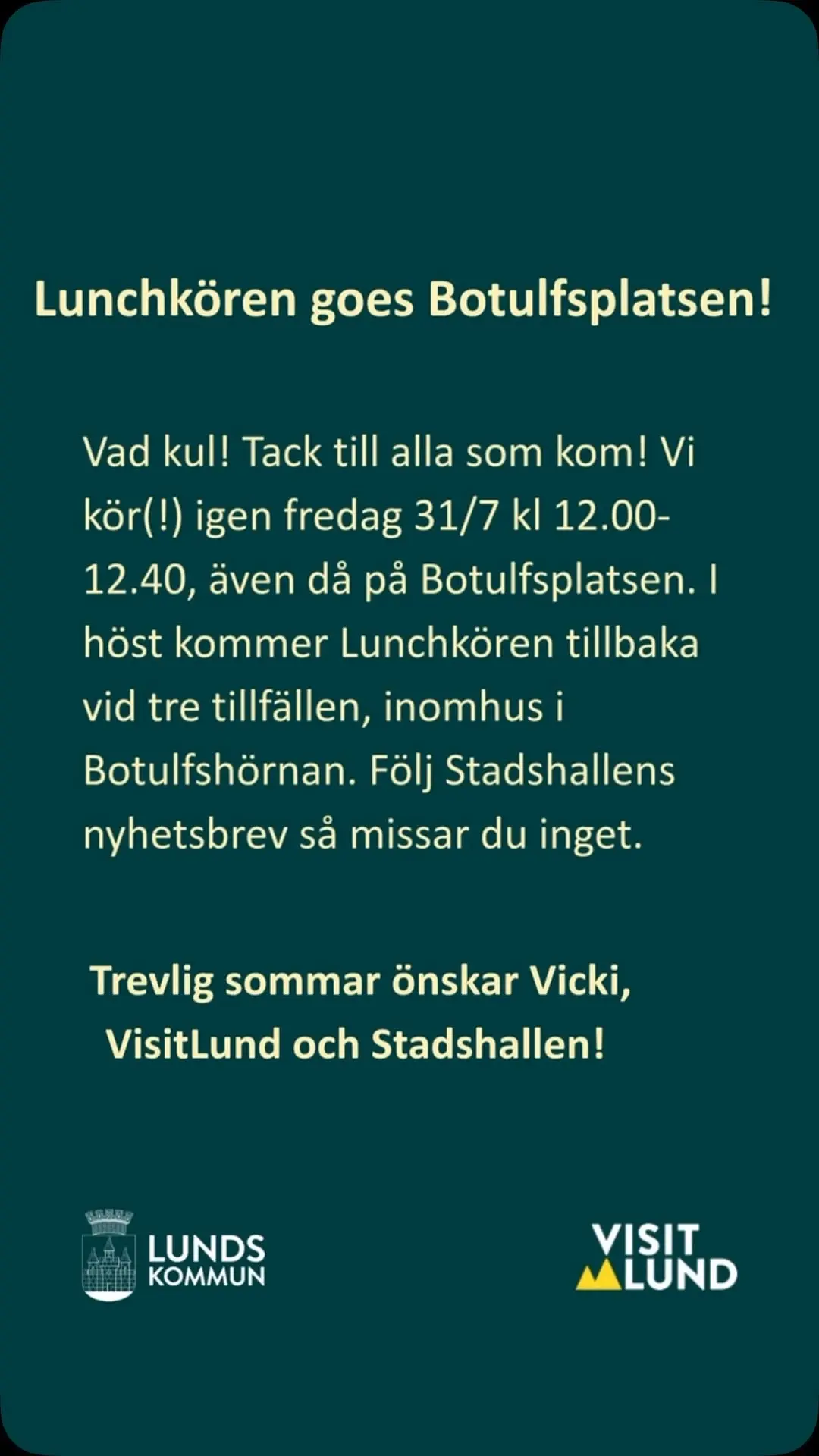 Lunchkören goes Botulfsplatsen