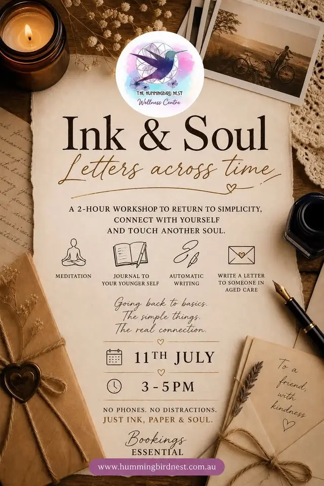 Ink & Soul:  Letters Across Time Saturday 11th July , 2026   3 PM - 5 PM