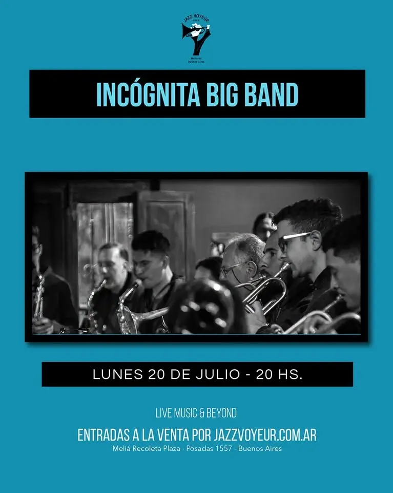 LUNES ON! 🔥  JAZZ A LA CARTA! — INCOGNITO BIG BAND