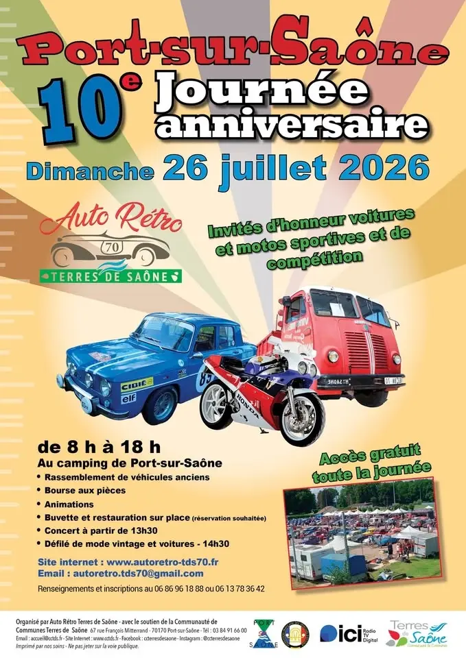 10ème anniversaire du club auto rétro terres de Saône 