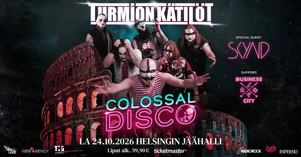 Turmion Kätilöt: COLOSSAL DISCO – 24.10.2026 Helsingin Jäähalli