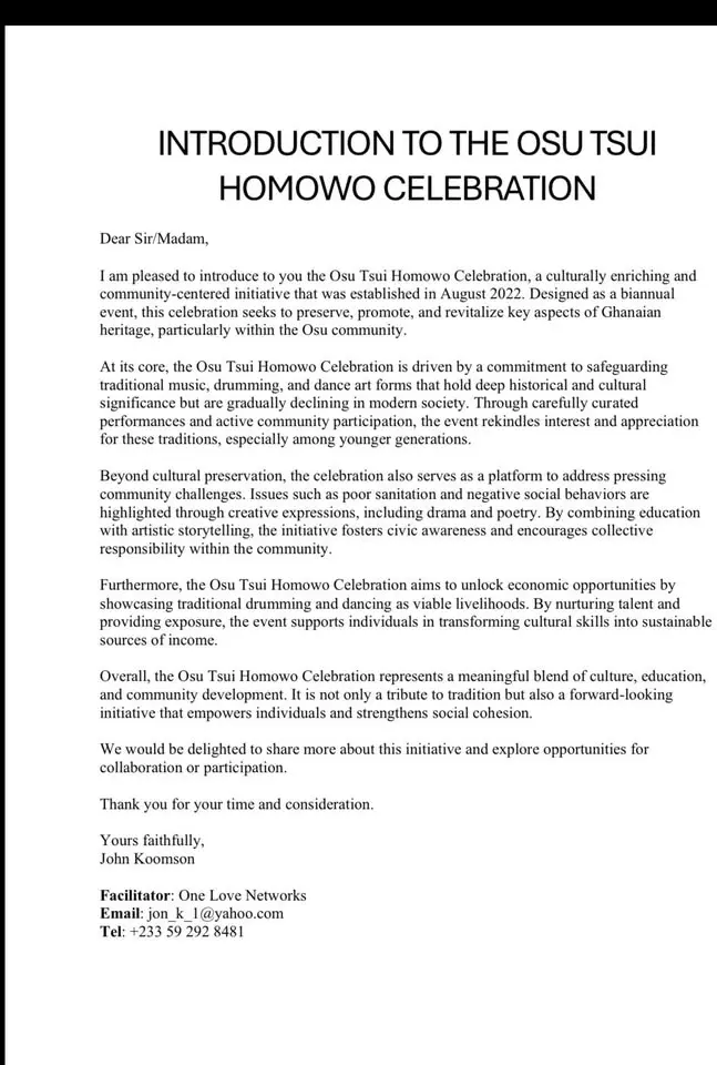 Osu Tsui Homowo Celebrations