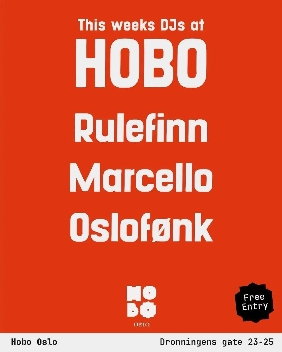 This Week's DJs at Hobo – Rulefinn